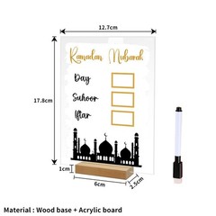 Ramadan Countdown Calendar Eid Mubarak Table Decoration Acrylic Home Decor JQ