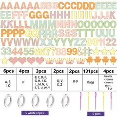 TaoBary 143 Pcs DIY Letter Banner Customizable Happy Birthday Macaron