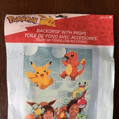 Pokemon Amscan Nintendo 2022 Birthday Party Backdrop w/Props Pikachu Brand New