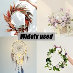 6 Pcs Dream Catcher Rings, Silver Metal Floral Hoops, Metal Rings for Crafts,…