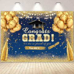 10x8Ft Class of 2026 Graduation Backdrop Banner Congrats Grad Party Decoration