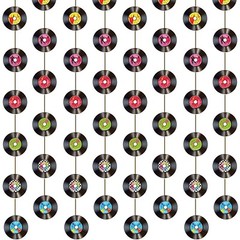 Cindeer 8 Pieces Rock and Roll Party Decorations Retro Record Party Garlands …