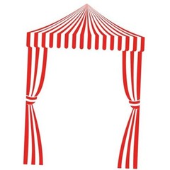 3 Pcs Carnival Party Decorations Circus Tent Awning Halloween Striped Style