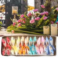 Simulation Feather Bird Home Garden Decor Ornament Artificial Birds Set