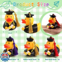 Graduation Ducks Class of 2025 – 36Pc Rubber Ducks with Grad Cap Diploma,Coll