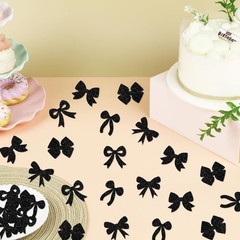 Black White Bow Table Scatter Confetti Paper Decor Birthday Wedding 200 PCS
