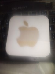 Gold iMac Apple vinyl decal sticker 2.5×2 inch