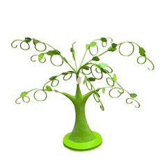 Lime Green Metal Tree Branches Display Money Gift Cards Ornaments Scrooge