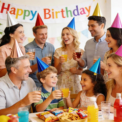 CANREVEL 28 PCS Pre-Assembled Party Hats for Adults, Party Supply for Party Deco