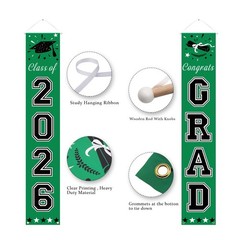 DAZONGE Green Graduation Decorations 2026 – 70 inches x 12.6 inches,