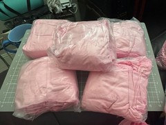 Unbranded Light Pink Sequin Chair Sashes 5 bags Unused Quantity Unknown!