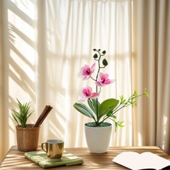 Colorful 3D Printed Butterfly Orchids Flower Pot Home Living Room Decoration
