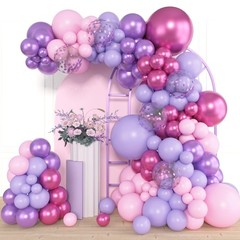 153pcs Pink Purple Balloon Garland Arch Kit, Different Sizes 18 12 10 5 inch …