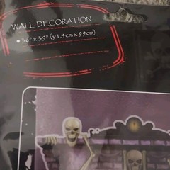 5 Packs Halloween Wall Decoration Invading Monster Skeleton Mummy Fireplace