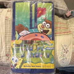 Nickelodeon SpongeBob SquarePants Birthday Yard Stakes 14pc Plastic/Metal W34301