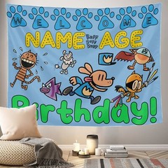 Personalize Dogman Birthday Party Banner Gift, Dog Man Party Supplies