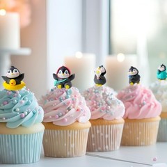 48 Pcs Mini Penguin Figurines Bulk Cute Miniature Penguin Figurines Collection