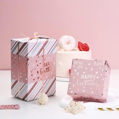 LeZakaa Reversible Birthday 1 Count (Pack of 1), – Metallic Pink