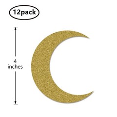 12 PCS Moon Cutouts Table Topper DoubleSided Birthday Baby Shower Decor