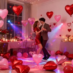 12 Pcs Red and Pink Heart Balloons – 18 Inch, Heart Foil Balloons Love Balloo…