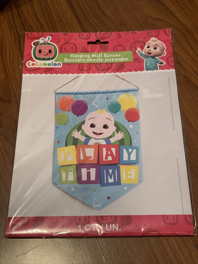Cocomelon Hanging Wall Banner “Play Time” Decorate Play Rooms Or Parties