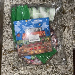 Minecraft Birthday Party Decorations Plates Napkins Cups Forks Knives 20 Pc Each