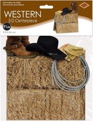 Rustic 3D Western Party Centerpiece with Cowboy Hat & Boots – Table Decoration