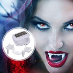 Retractable Realistic Vampire Zombie Fangs, Not Scratch, Reusable Fake Teeth