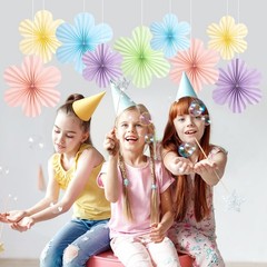 SUNBEAUTY Pastel Paper Flowers Decorations for Wall, Variety Pack,