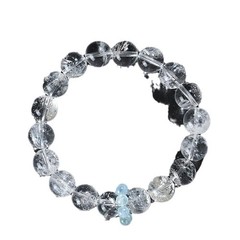 Natural White Asai Aquamarine Bead Bracelet Snowflake Design Women Fashion