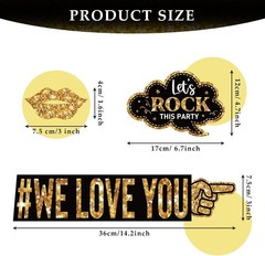 Engaging 36 Pcs Photo Booth Props for Chic Birthday and Graduation Parties
