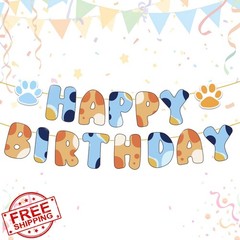 KFBlaiming Cartoon Birthday Banner Multicolor 9
