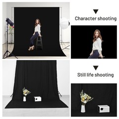 Black Backdrop Background,10 X 20 FT Large Photography Backdrop Photo Backgro…