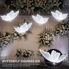 2 Pack Wedding Butterfly Floor Lamp Decorations Easy To Install for Party