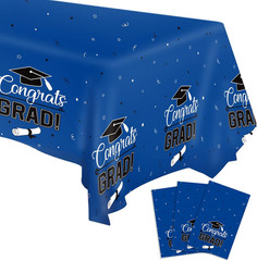 3 Pieces Graduation Tablecloth, 2026 Graduation Party Decorations, Large Size Pl