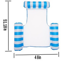 Water Hammock Lounger – Pool Float Lounger for Adults Inflatable Swimming Poo…
