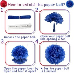 All-in-One July 4th Decorative Set – Paper Fans & Banners for Festive Spirit
