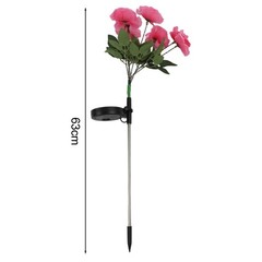 Bright Solar Rose Lights for Garden 7 Head Bundle Ground Inserted Decoration