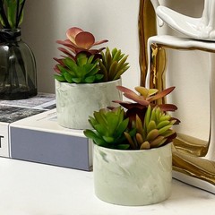 Karlliu Artificial Plants Cute Colourful Succulents in 4×4 inch, Colorful