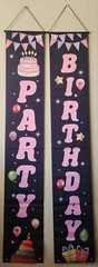 2PCS Front Door 6×2 Ft Home Party Supplies Birthday Party Greeting Banners Flags