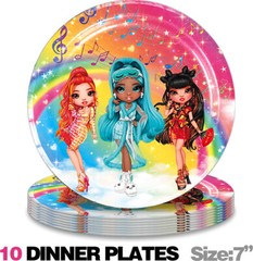 Rainbow High Birthday Party Supplies Set Plates Balloons Banner Birthday Gift