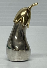 Set of 4 Silver & Gold Plated Eggplant Place Name Card Holder Table Decor