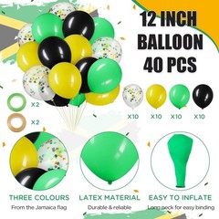 56 Pcs Jamaica Party Decorations Set 2 Jamaican String Flag Banner 10 Hand He…