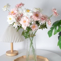 3 Pack Artificial Chrysanthemums 51cm Vibrant Silk Flowers for Event Decor