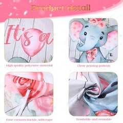 Adornos Globos Para Baby Shower De Niña Juego De Decoraciones Elefante Bebe Set