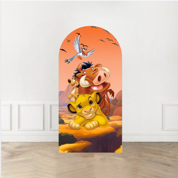 Lion King Simba Arch Backdrop Cover Birthday Photo Background Party Decoration