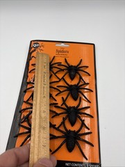 1 Pack 8 Spiders Scary Black Spiders Halloween Party Decoration