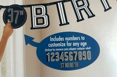 Happy Birthday Banner Customizable Jumbo Add Any Age Kit 18th 21st 30th 40th etc