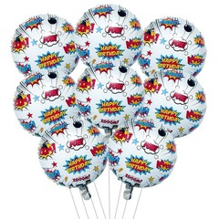 Superhero Decorations, 8Pcs Superhero Foil Balloons 18 Inches Hero Balloons D…