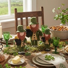 3 Pcs St. Patrick’s Day Leprechaun Table Decoration Irish Leprechaun Doll for…